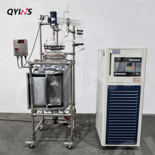保溫設(shè)計雙層玻璃反應(yīng)釜20L、30L、50L、100L